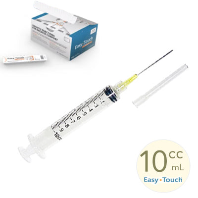 10ml, 25 Gauge x 5/8" Luer Lock Syringe and Needle Combo (25pk)